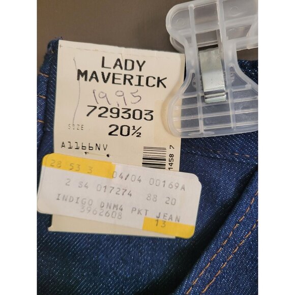 Lady Maverick Women's Elastic Waist Dark Blue Wash Jeans Size 20 1/2 USA New - Picture 2 of 5